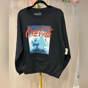 Coca Cola Black Sweater with Polar Bear Graphic
